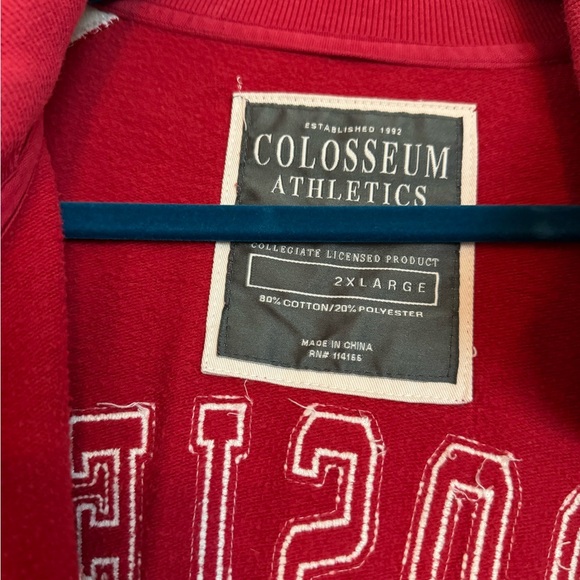 Men’s Distressed Zippered Hoosier Jacket Size XXL by Colosseum Athletics - Picture 4 of 6